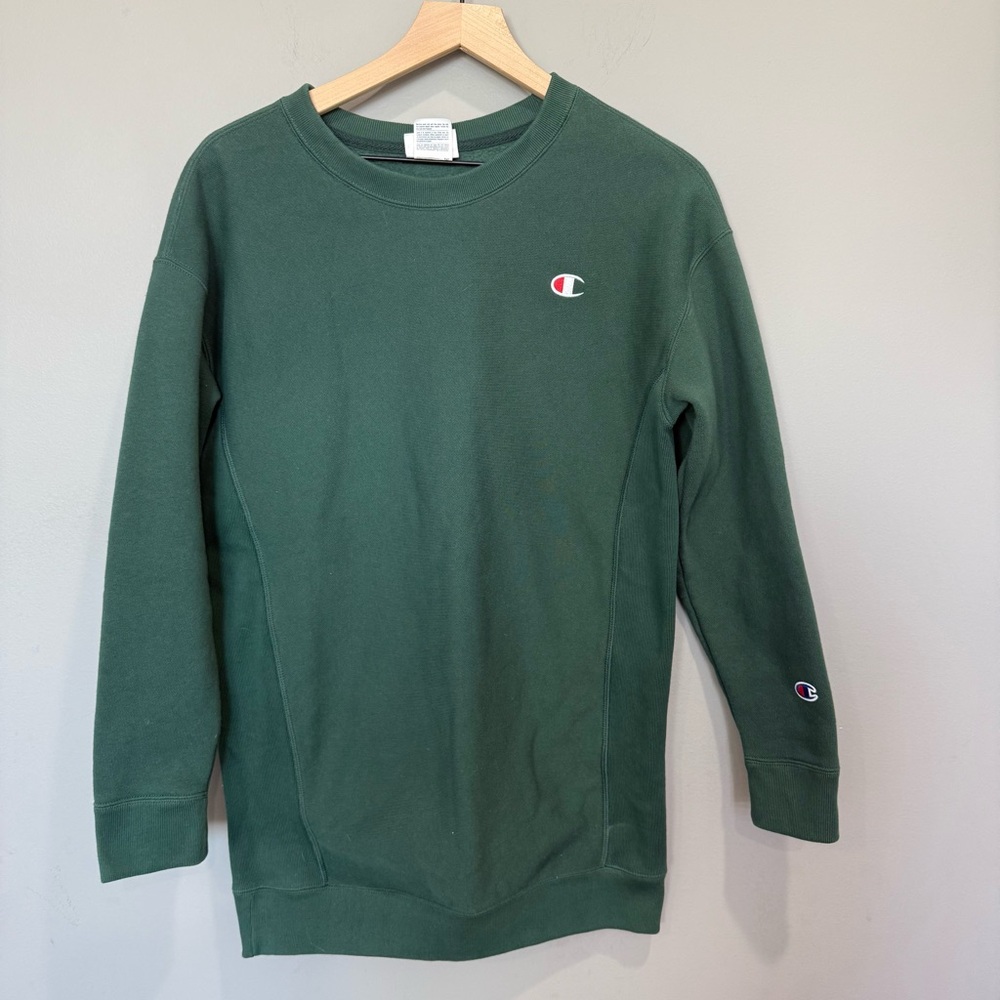 Vintage Champion Men's Dark Green Crewneck Sweatshirt Size XS reverse weave